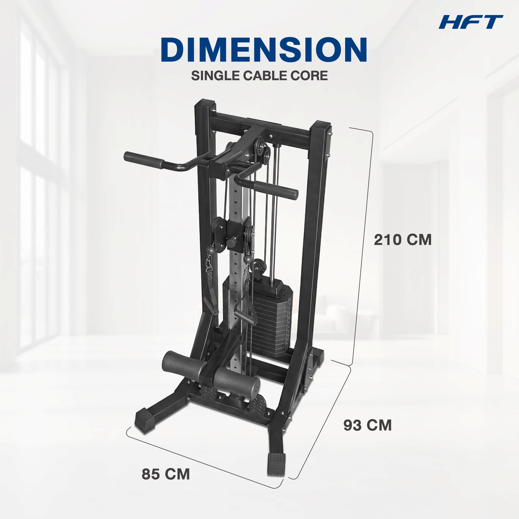 โฮมยิม HOMEFITTOOLS รุ่น SINGLE CABLE CORE PLUS (แผ่นน้ำหนักเหล็ก)_8